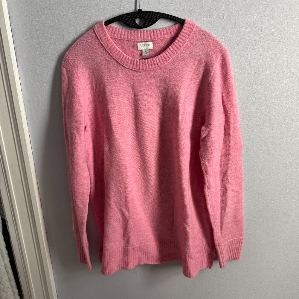 J crew wool blend pink sweater